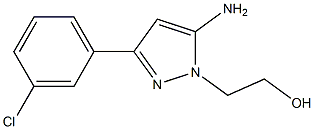 2-[5-AMINO-3-(3-CHLOROPHENYL)-1H-PYRAZOL-1-YL]ETHANOL Struktur