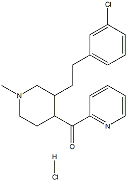 3-[2-(3-CHLOROPHENYL)ETHYL]-2-PYRIDINYL-(1-METHYL-4-PIPERIDINYL)METHANONE HYDROCHLORIDE Struktur