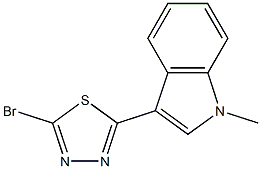 3-(5-BROMO-1,3,4-THIADIAZOL-2-YL)-1-METHYL-1H-INDOLE Struktur