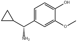 4-((1R)AMINOCYCLOPROPYLMETHYL)-2-METHOXYPHENOL Struktur