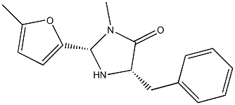 (2S,5S)-(-)-5-BENZYL-3-METHYL-2-(5-METHYL-2-FURYL)-4-IMIDAZOLIDINONE Struktur