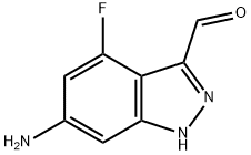 6-AMINO-4-FLUORO-3-(1H)INDAZOLE CARBOXALDEHYDE Struktur