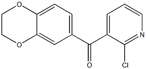 2-CHLORO-3-[3,4-(ETHYLENEDIOXY)BENZOYL]PYRIDINE Struktur