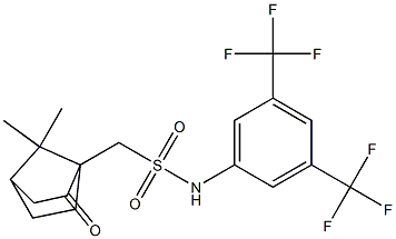 1-((((3,5-BIS(TRIFLUOROMETHYL)PHENYL)AMINO)SULFONYL)METHYL)-7,7-DIMETHYLBICYCLO[2.2.1]HEPTAN-2-ONE Struktur