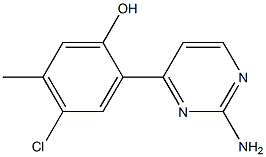 2-(2-AMINOPYRIMIDIN-4-YL)-4-CHLORO-5-METHYLPHENOL Struktur