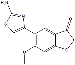 5-(2-AMINO-1,3-THIAZOL-4-YL)-6-METHOXY-1-BENZOFURAN-3(2H)-ONE Struktur