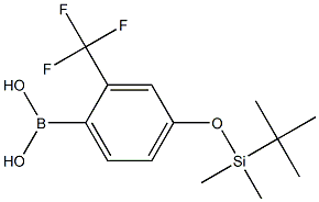 4-(TERT-BUTYLDIMETHYLSILANYLOXY)-2-TRIFLUOROMETHYLPHENYLBORONIC ACID Struktur