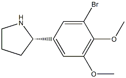 5-((2S)PYRROLIDIN-2-YL)-1-BROMO-2,3-DIMETHOXYBENZENE Struktur