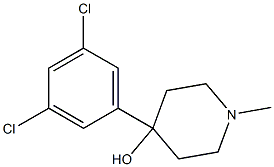 4-(3,5-DICHLOROPHENYL)-4-HYDROXY-1-METHYLPIPERIDINE Struktur