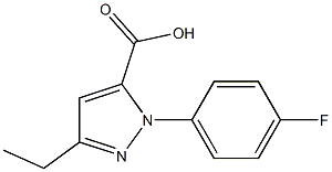 3-ETHYL-1-(4-FLUOROPHENYL)-1H-PYRAZOLE-5-CARBOXYLIC ACID Struktur