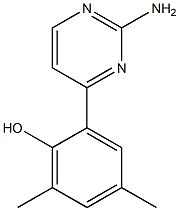 2-(2-AMINOPYRIMIDIN-4-YL)-4,6-DIMETHYLPHENOL Struktur