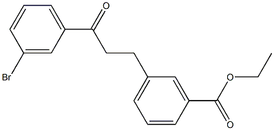 3'-BROMO-3-(3-CARBOETHOXYPHENYL)PROPIOPHENONE Struktur