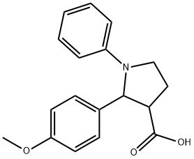 2-(4-METHOXYPHENYL)-1-PHENYLPYRROLIDINE-3-CARBOXYLIC ACID Struktur