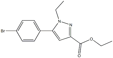 ETHYL 5-(4-BROMOPHENYL)-1-ETHYL-1H-PYRAZOLE-3-CARBOXYLATE Struktur