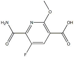 6-(AMINOCARBONYL)-5-FLUORO-2-METHOXYNICOTINIC ACID Struktur