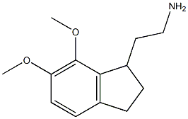 2-(6,7-DIMETHOXY-2,3-DIHYDRO-1H-INDEN-1-YL)ETHANAMINE Struktur