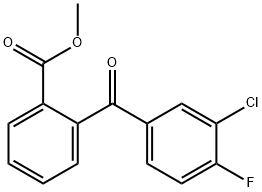 METHYL 2-(3-CHLORO-4-FLUOROBENZOYL)BENZOATE Struktur