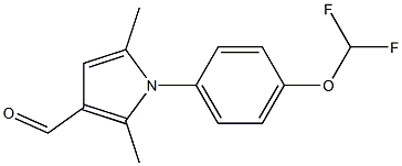 1-[4-(DIFLUOROMETHOXY)PHENYL]-2,5-DIMETHYL-1H-PYRROLE-3-CARBALDEHYDE Struktur