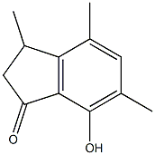 7-HYDROXY-3,4,6-TRIMETHYLINDAN-1-ONE Struktur