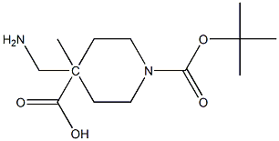 4-AMINOMETHYL-PIPERIDINE-1,4-DICARBOXYLIC ACID 1-TERT-BUTYL ESTER 4-METHYL ESTER Struktur