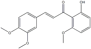 2'-HYDROXY-3,4,6'-TRIMETHOXYCHALCONE Struktur