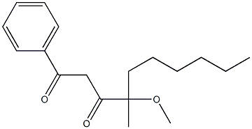 4-METHOXY-4-METHYL-1-PHENYL-DECANE-1,3-DIONE Struktur