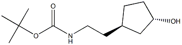 (1S,3R)-3-(2-BOC-AMINOETHYL)CYCLOPENTANOL Struktur