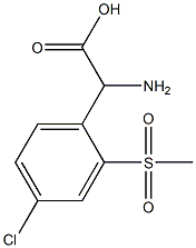 AMINO-(4-CHLORO-2-METHANESULFONYL-PHENYL)-ACETIC ACID Struktur