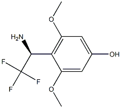 4-((1S)-1-AMINO-2,2,2-TRIFLUOROETHYL)-3,5-DIMETHOXYPHENOL Struktur