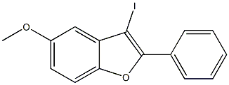 3-IODO-5-METHOXY-2-PHENYL-BENZOFURAN Struktur