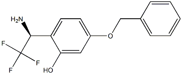 2-((1S)-1-AMINO-2,2,2-TRIFLUOROETHYL)-5-(PHENYLMETHOXY)PHENOL Struktur