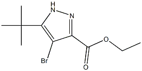 ETHYL 4-BROMO-5-TERT-BUTYL-1H-PYRAZOLE-3-CARBOXYLATE Struktur