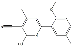 2-HYDROXY-6-(2-METHOXY-5-METHYLPHENYL)-4-METHYLPYRIDINE-3-CARBONITRILE Struktur