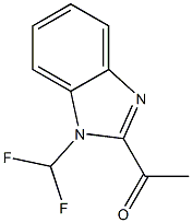 1-[1-(DIFLUOROMETHYL)-1H-BENZIMIDAZOL-2-YL]ETHANONE Struktur