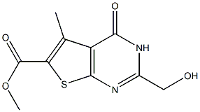 METHYL 2-(HYDROXYMETHYL)-5-METHYL-4-OXO-3,4-DIHYDROTHIENO[2,3-D]PYRIMIDINE-6-CARBOXYLATE Struktur