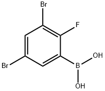 3,5-DIBROMO-2-FLUOROPHENYLBORONIC ACID Structure