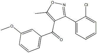 4-(3-METHOXYBENZOYL)-3-(2-CHLOROPHENYL)-5-METHYLISOXAZOLE Struktur