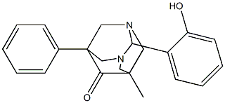 2-(2-HYDROXYPHENYL)-5-METHYL-7-PHENYL-1,3-DIAZATRICYCLO[3.3.1.1~3,7~]DECAN-6-ONE Struktur