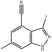 4-CYANO-3-IODO-6-METHYLINDAZOLE Struktur