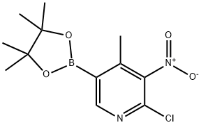 2-CHLORO-4-METHYL-3-NITROPYRIDINE-5-BORONIC ACID PINACOL ESTER Struktur