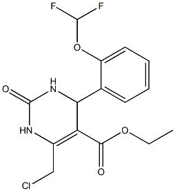 ETHYL 6-(CHLOROMETHYL)-4-[2-(DIFLUOROMETHOXY)PHENYL]-2-OXO-1,2,3,4-TETRAHYDROPYRIMIDINE-5-CARBOXYLATE Struktur