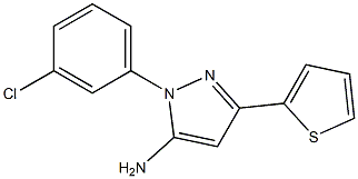 1-(3-CHLOROPHENYL)-3-THIEN-2-YL-1H-PYRAZOL-5-AMINE Struktur