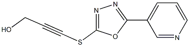 3-[(5-PYRIDIN-3-YL-1,3,4-OXADIAZOL-2-YL)THIO]PROP-2-YN-1-OL Struktur