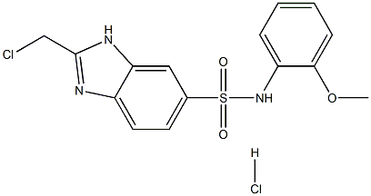 2-(CHLOROMETHYL)-N-(2-METHOXYPHENYL)-1H-BENZIMIDAZOLE-6-SULFONAMIDE HYDROCHLORIDE Struktur