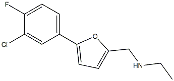 N-((5-(3-CHLORO-4-FLUOROPHENYL)-2-FURYL)METHYL)ETHANAMINE Struktur