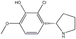 3-((2S)PYRROLIDIN-2-YL)-2-CHLORO-6-METHOXYPHENOL Struktur