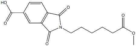 2-(6-METHOXY-6-OXOHEXYL)-1,3-DIOXOISOINDOLINE-5-CARBOXYLIC ACID Struktur