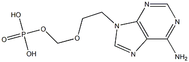 2-(6-AMINO-9H-PURIN-9-YL)ETHOXYMETHYLPHOSPHORIC ACID Struktur