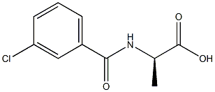 (2R)-2-[(3-CHLOROBENZOYL)AMINO]PROPANOIC ACID Struktur