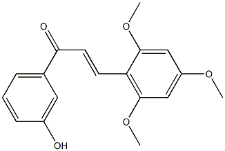 (E)-3-(3-HYDROXY-PHENYL)-1-(2,4,6-TRIMETHOXY-PHENYL)-PROPENONE Struktur